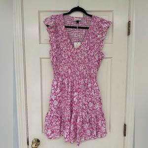 NWT Universal Thread Ruffle Short Sleeve Smocked Mini Dress